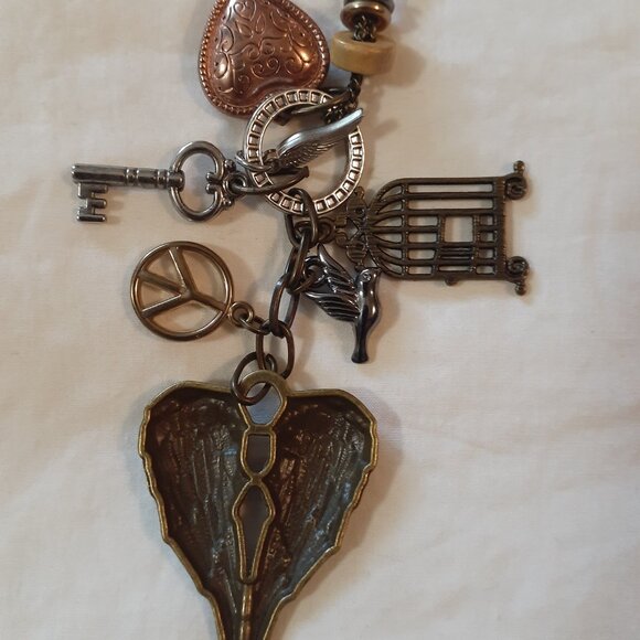 Steampunk Necklace Brass Tone - Picture 5 of 5